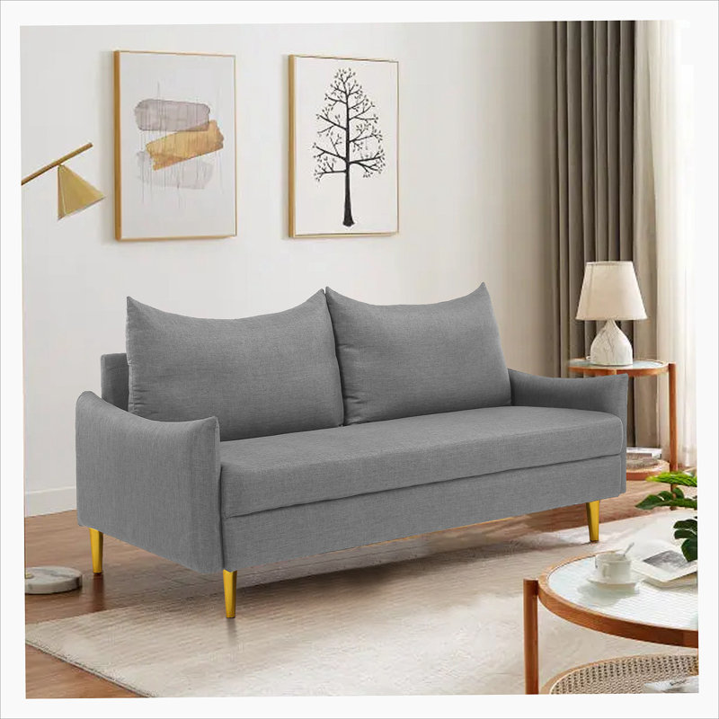 Wayfair grey loveseat discount
